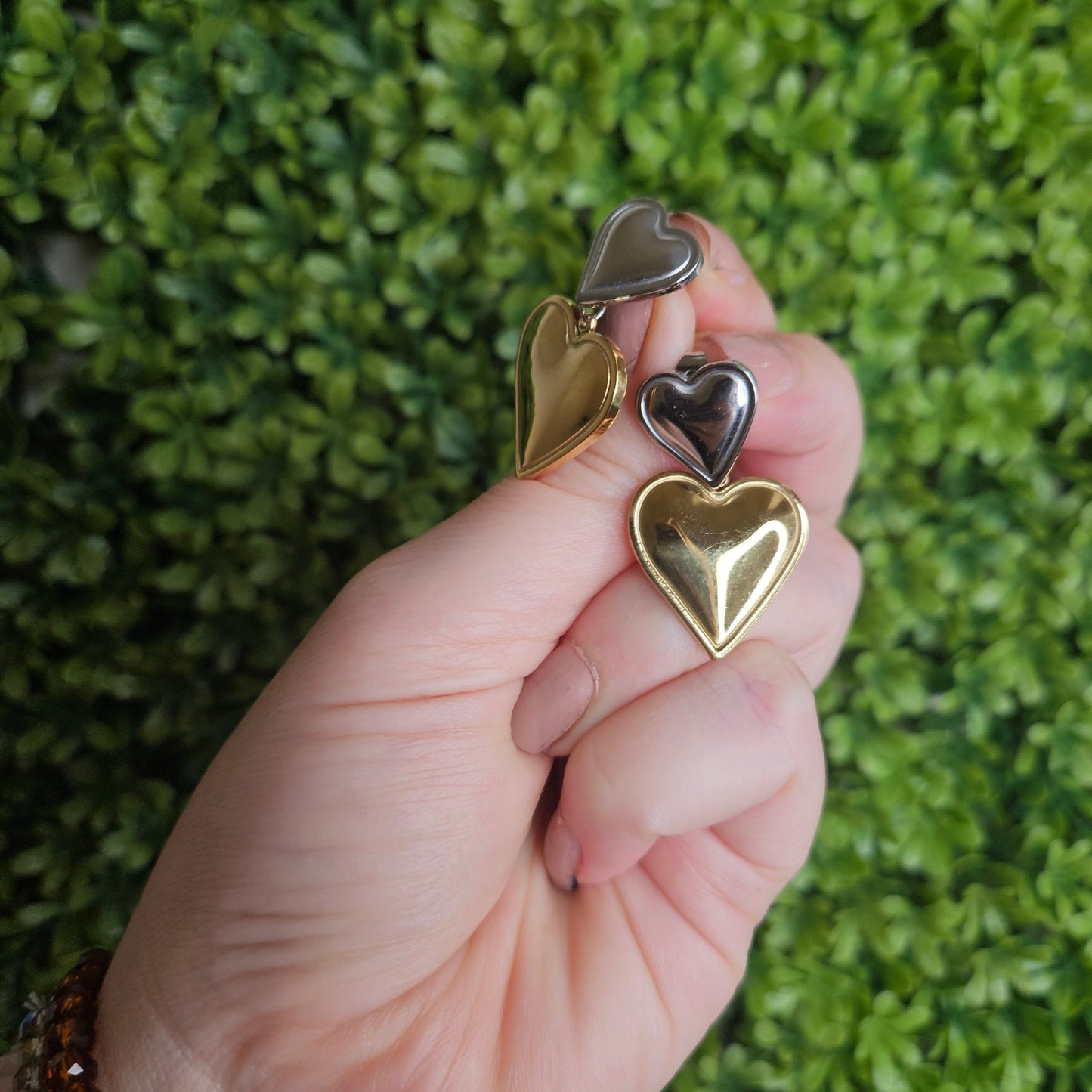 Aretes CELINA Plateados Dorados