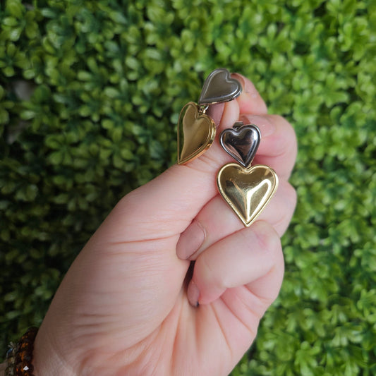 Aretes CELINA Plateados Dorados