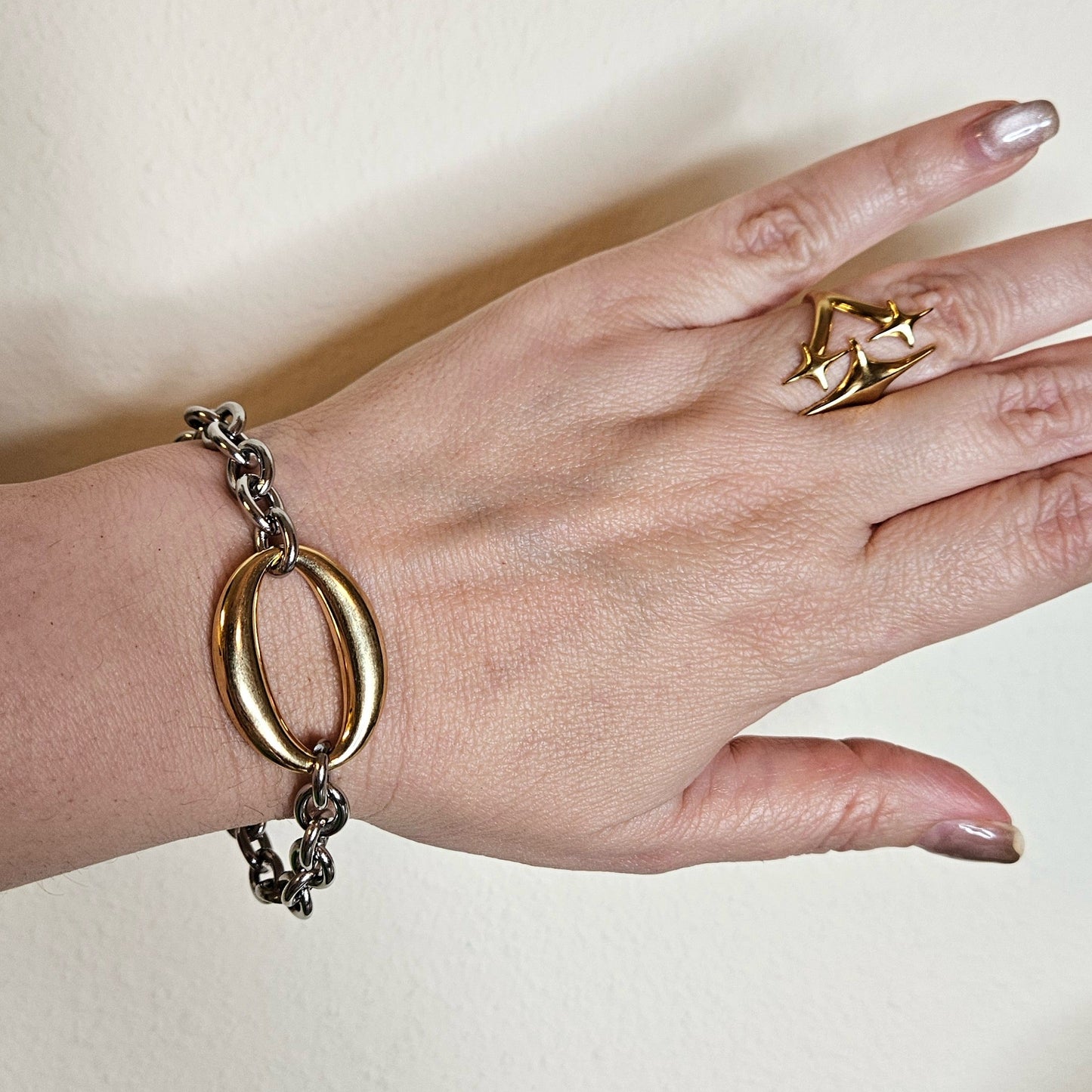 Pulsera JOSSY – Acero Inoxidable Bicolor