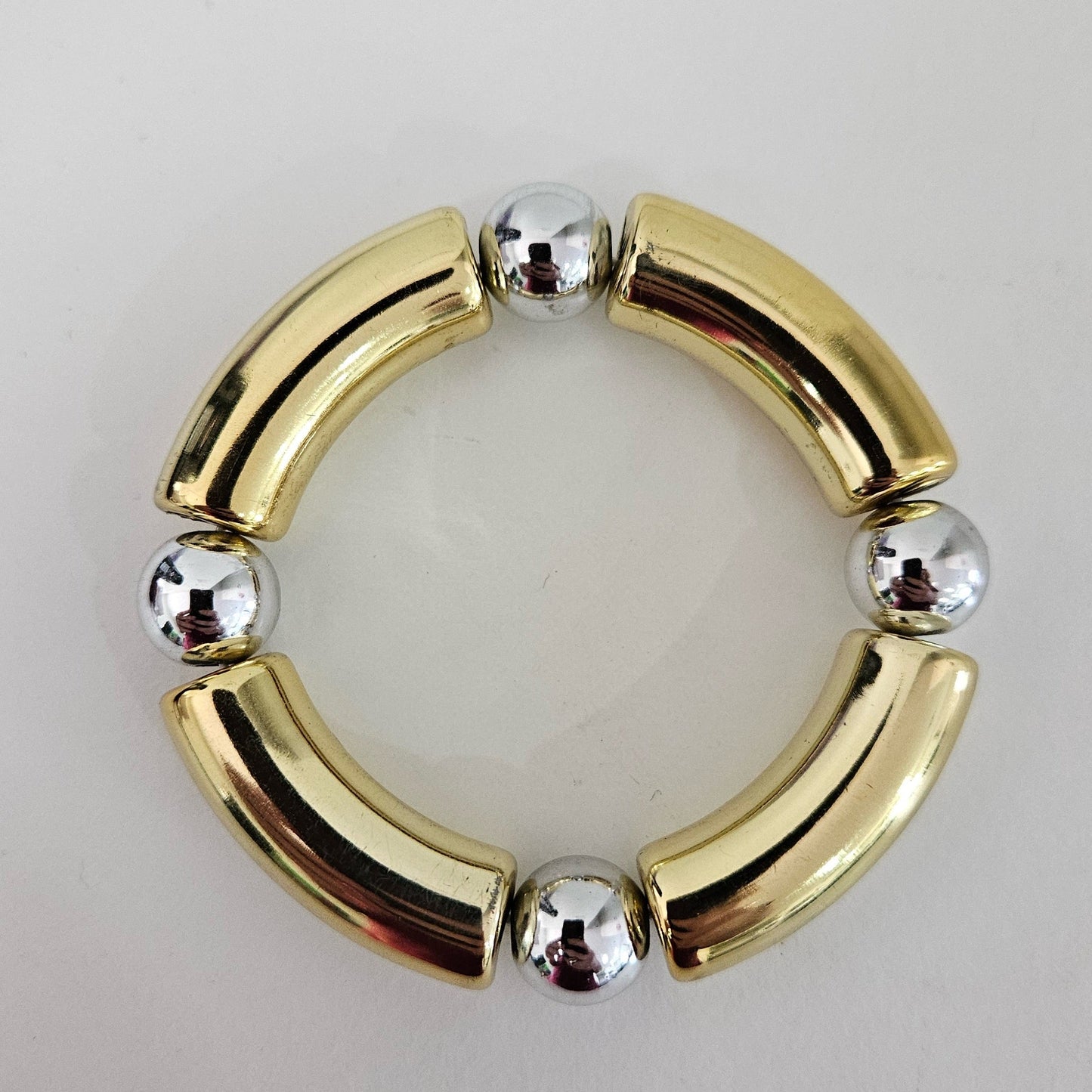 Pulsera DIANA Plateada con Dorado