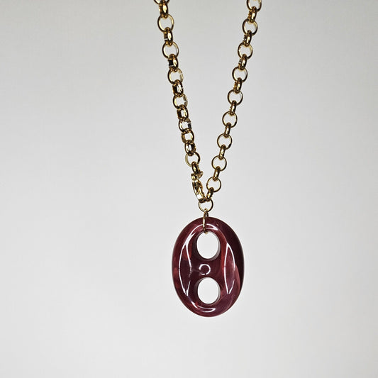 Musme Acrylic Burgundy Necklace (Collar)