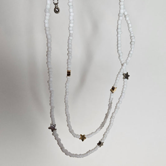Collares Blancos Con Estrellas