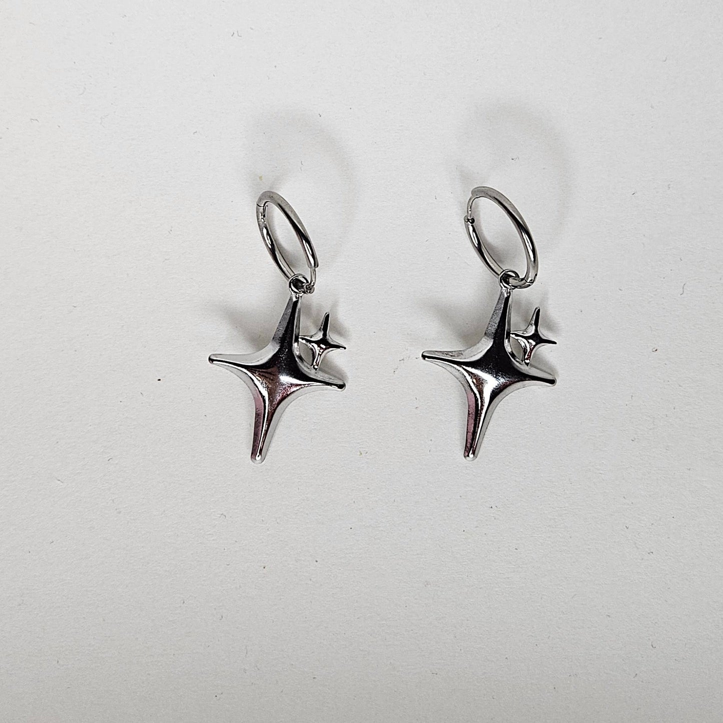 Kari Silver Earrings (Aretes) (Stainless Steel)