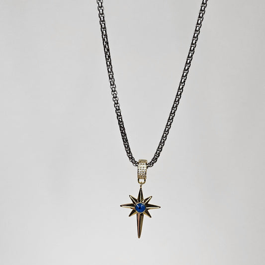 Cordelia Silver with Gold Necklace (Collar) (Stainless Steel)