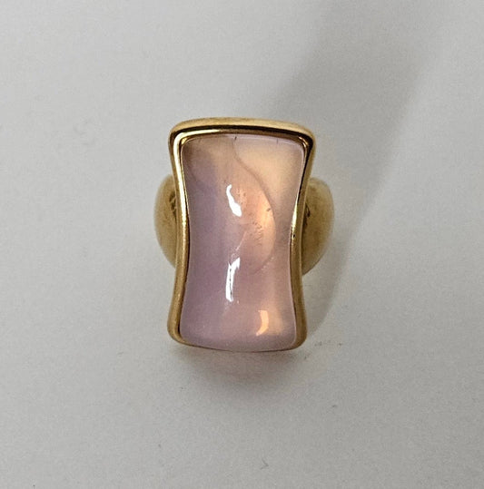 Amapola Ring Pink Iridescent Glow Stainless Steel (Anillo)
