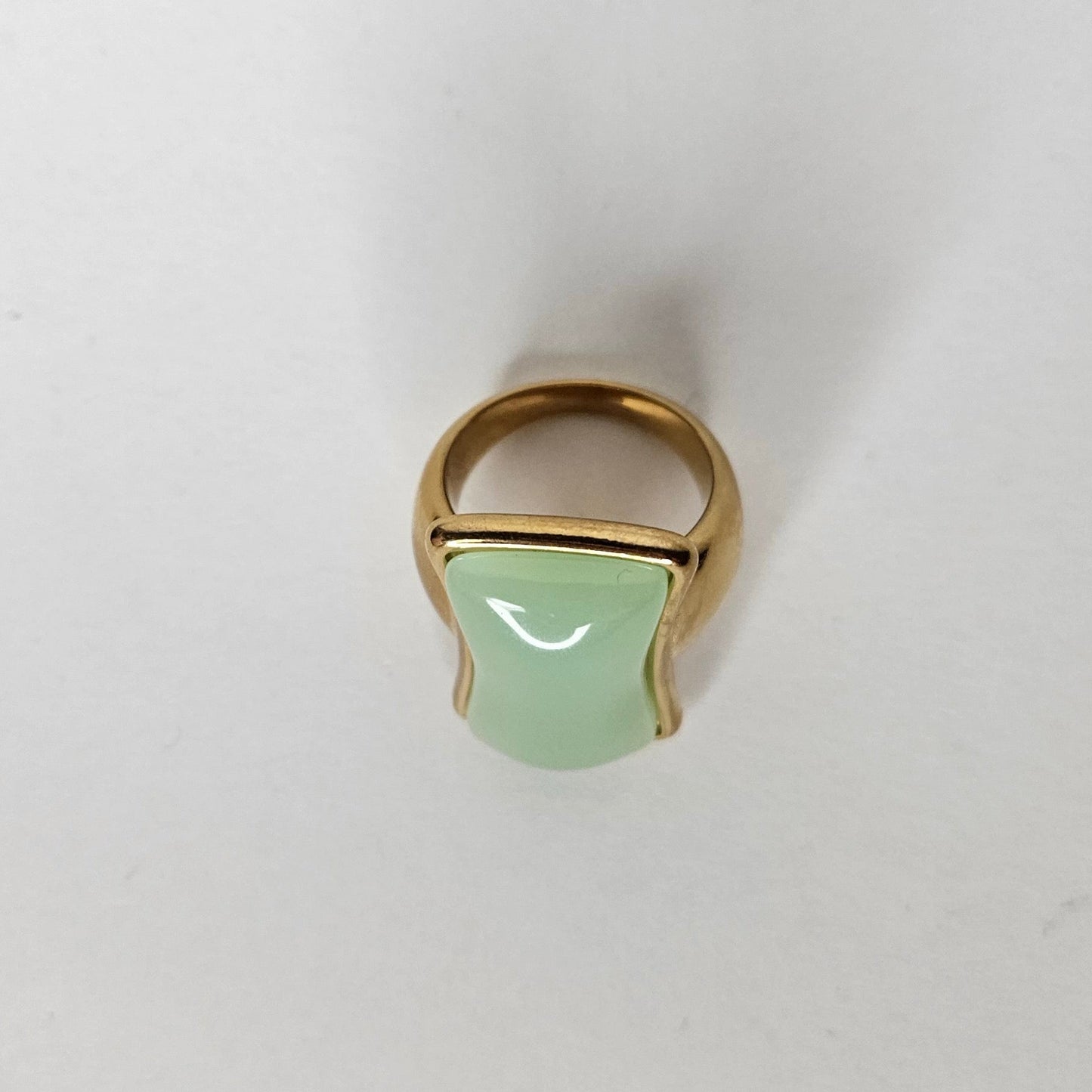 Amapola Ring Green Stainless Steel (Anillo)