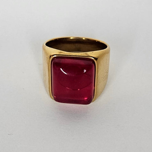 Bugambilia Red Ring Stainless Steel (Anillo)