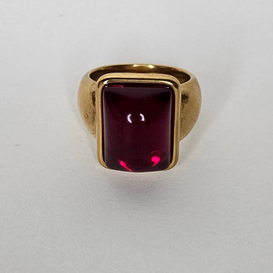 Orquídea Ring Red (Stainless Steel)(Anillo)