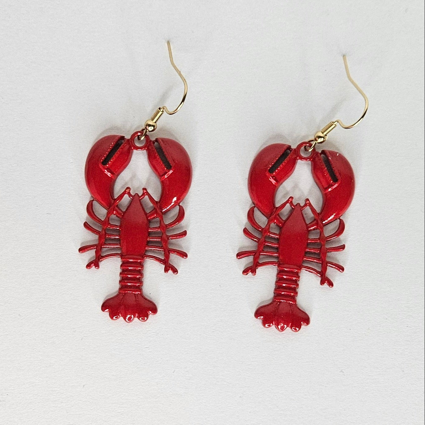Irina Red Lobster Earrings (Aretes)