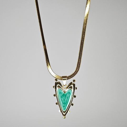 Shivis Green Stainless Steel Necklace (Collar)