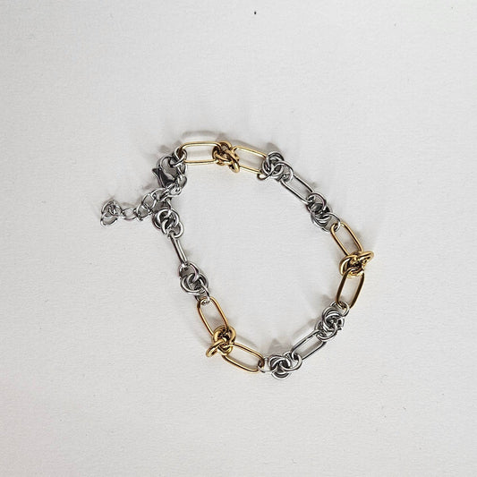 Elena Two-Tone Stainless Steel Bracelet (Pulsera)