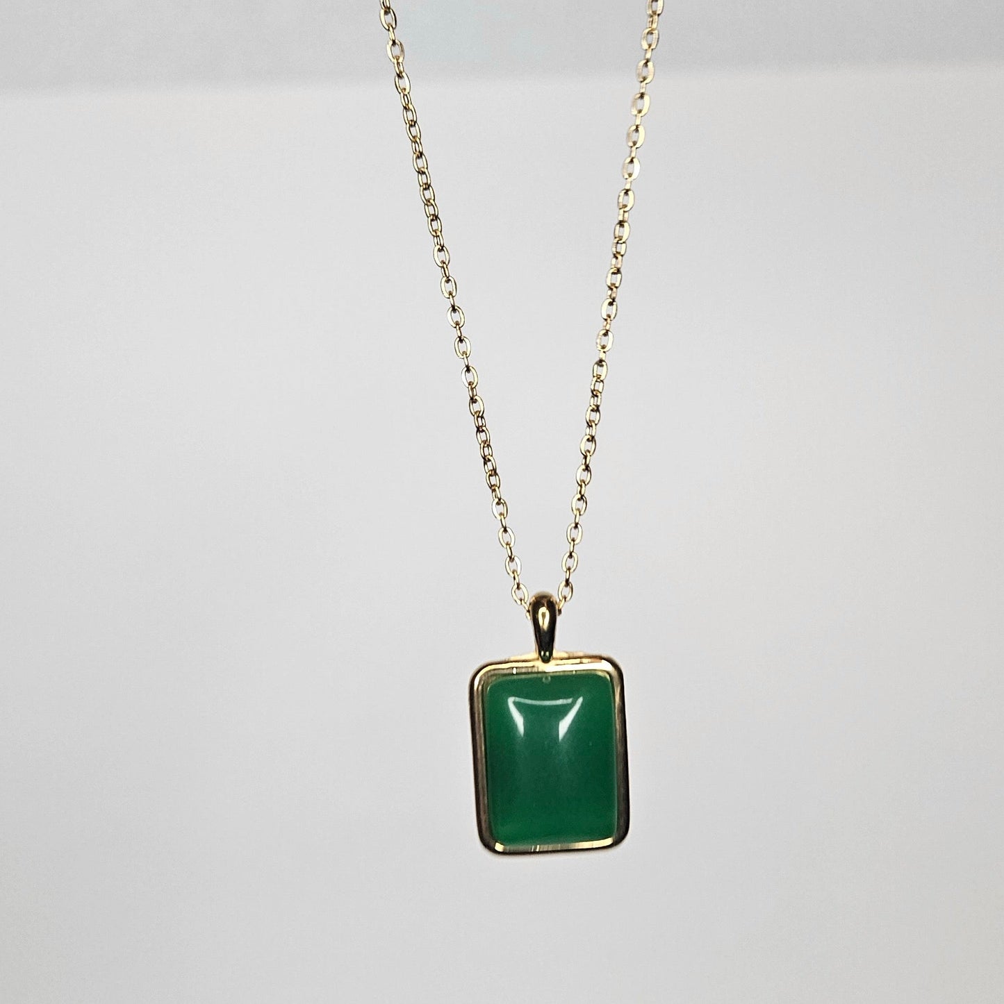 Orquidia Green Stainless Steel Necklace (Collar)