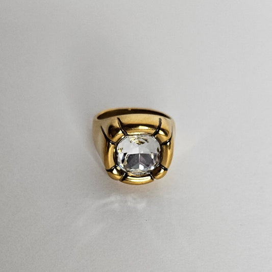 Azucena Clear Stainless Steel Ring (Anillo)