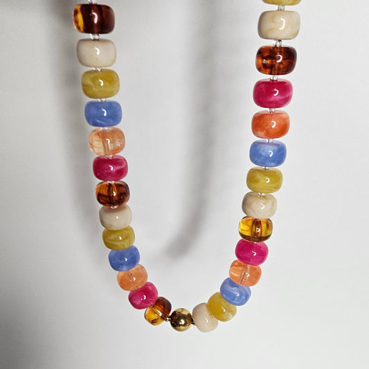 Vilma Multicolor Beaded Necklace (Collar)