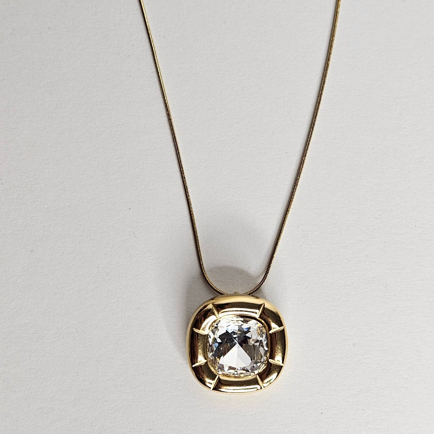 Azucena Clear Stainless Steel Necklace (Collar)