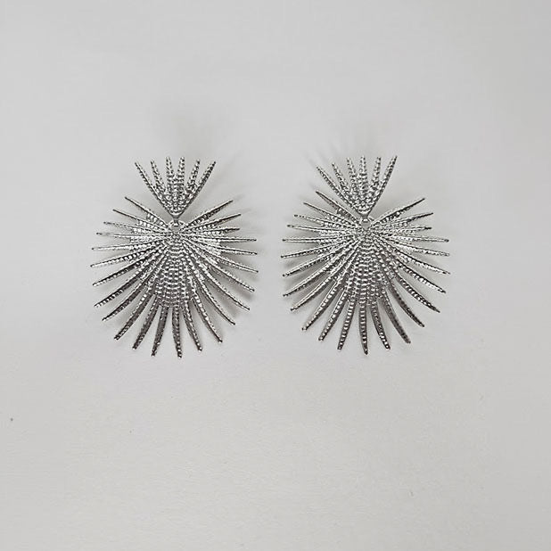 Aretes Rayos De Sol Plateados (Copy)