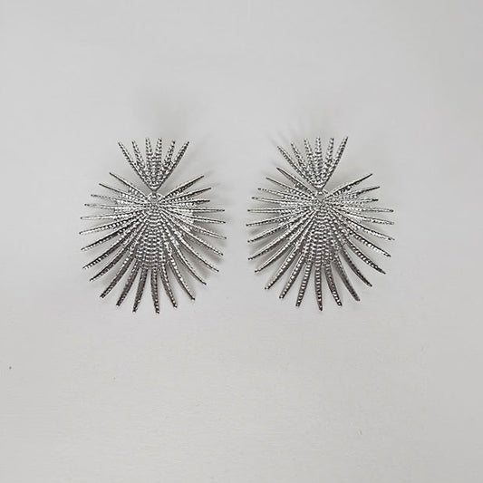 Aretes Rayos De Sol Plateados (Copy)