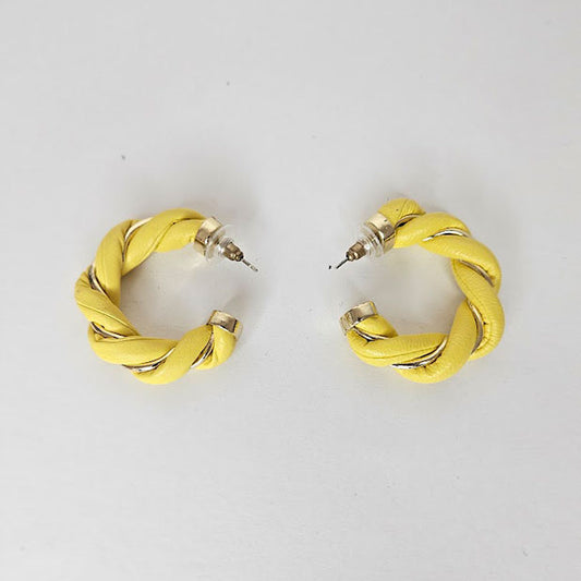 Aretes Trenzados Amarillos