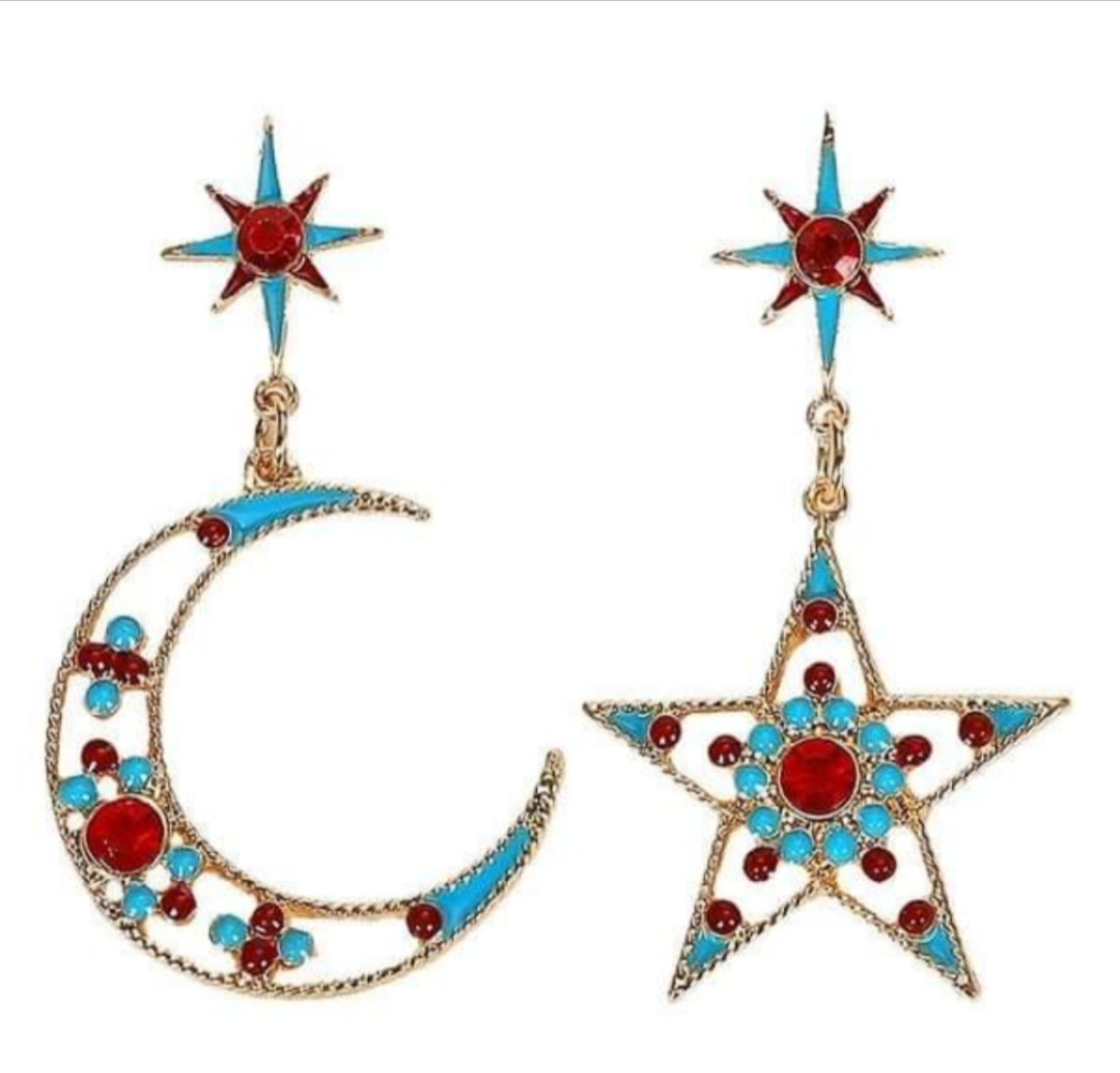 Aretes De Luna y Estrella