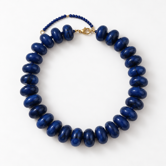 Vera Blue Acrylic Beaded Necklace (Collar)