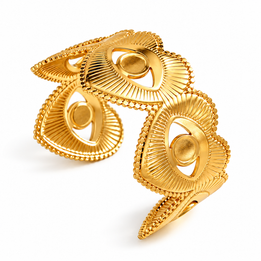 Miroslava Stainless Steel Statement Cuff Bracelet (Pulsera)