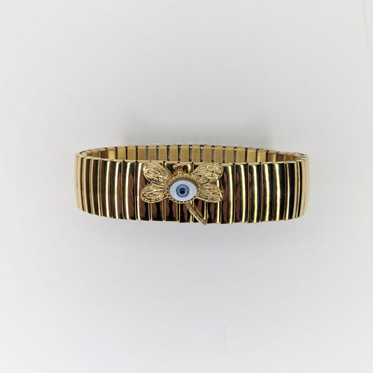 Lexi Gold Stainless Steel Stretch Bracelet (Pulsera)