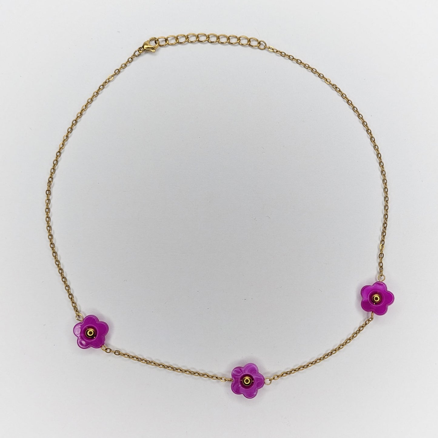 Aluna Bugambilia Acrylic and Stainless Steel Necklace
