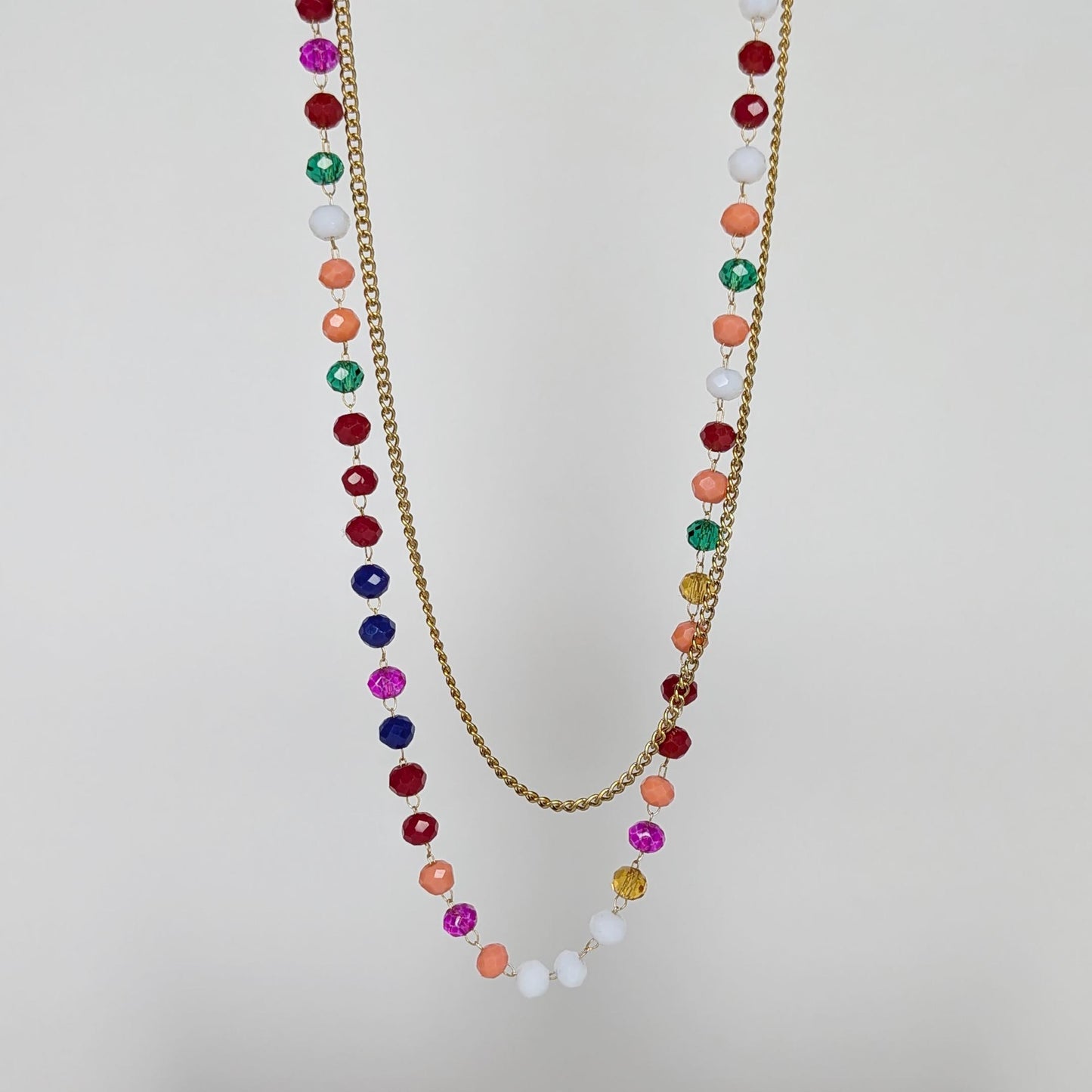 Lucía Layered Crystal Necklace (Collar)