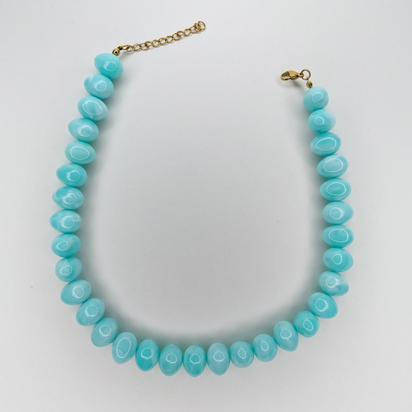 Elvira Mint Acrylic Beaded Necklace (Collar)