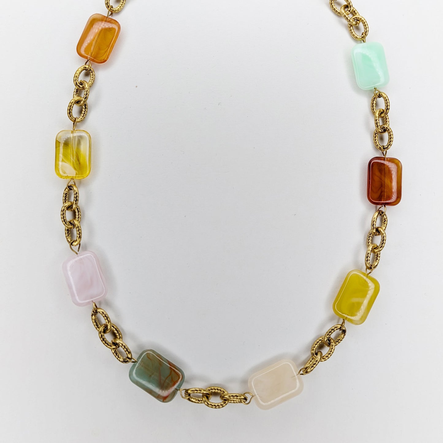 Cata Acrylic and Stainless Steel Necklace (Collar)
