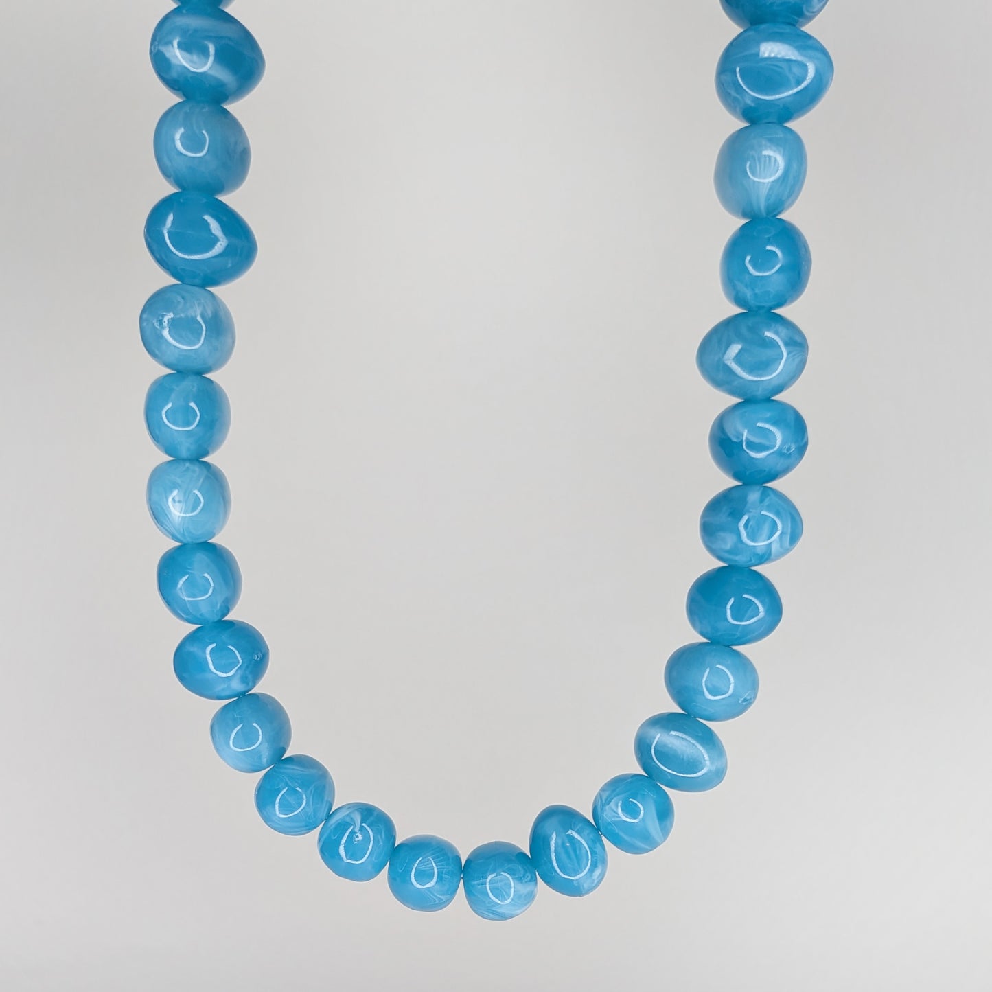 Elvira Sky Blue Beaded Necklace (Collar)