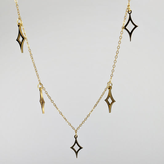 Frida Gold Starburst Charm Necklace (Collar)