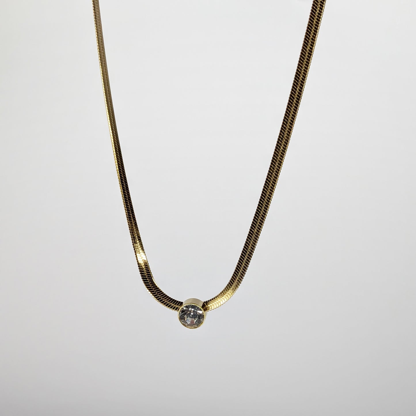 Analiz Gold Stainless Steel Snake Chain Necklace (Collar)