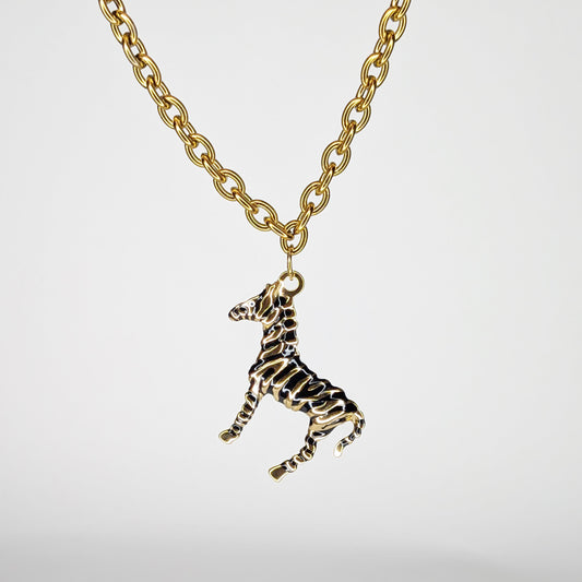 Zebri Gold Stainless Steel Necklace (Collar)