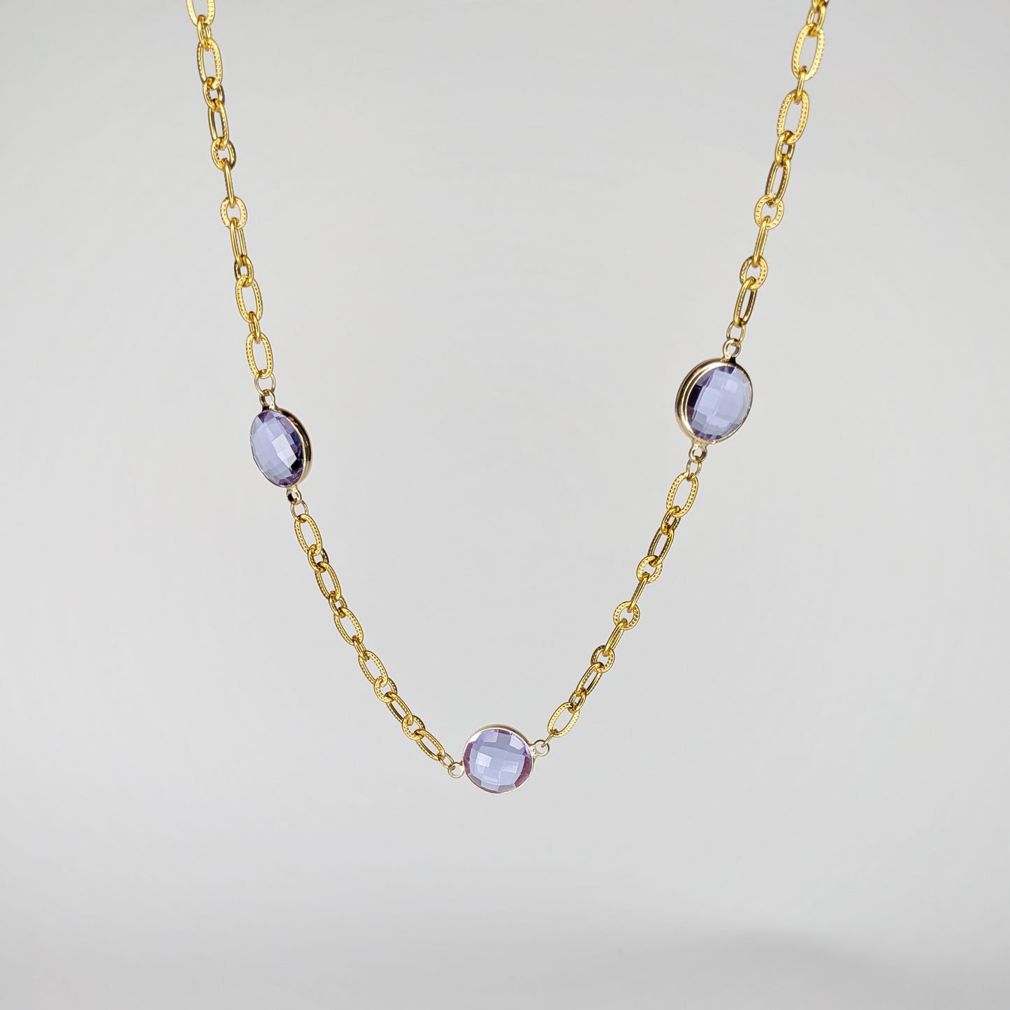 Renata Lilac Stainless Steel Necklace (Collar)