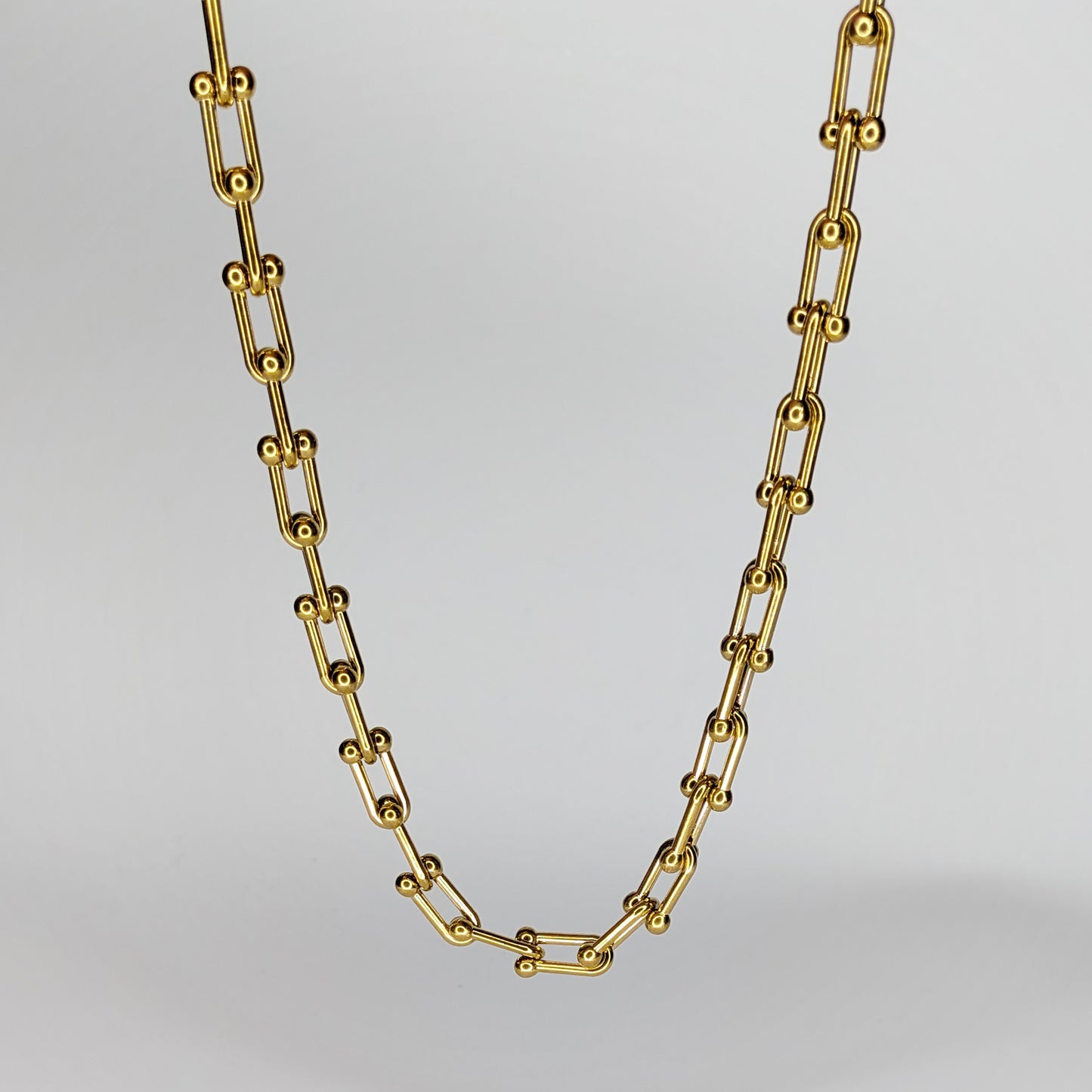 Emilia Gold Link Chain Stainless Steel Necklace (Collar)