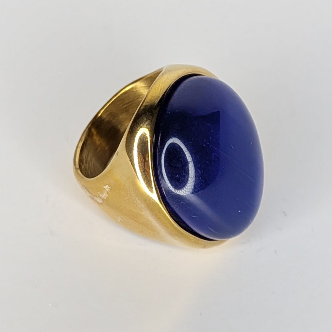 Natashhaa Blue Stainless Steel Statement Ring (Anillo)