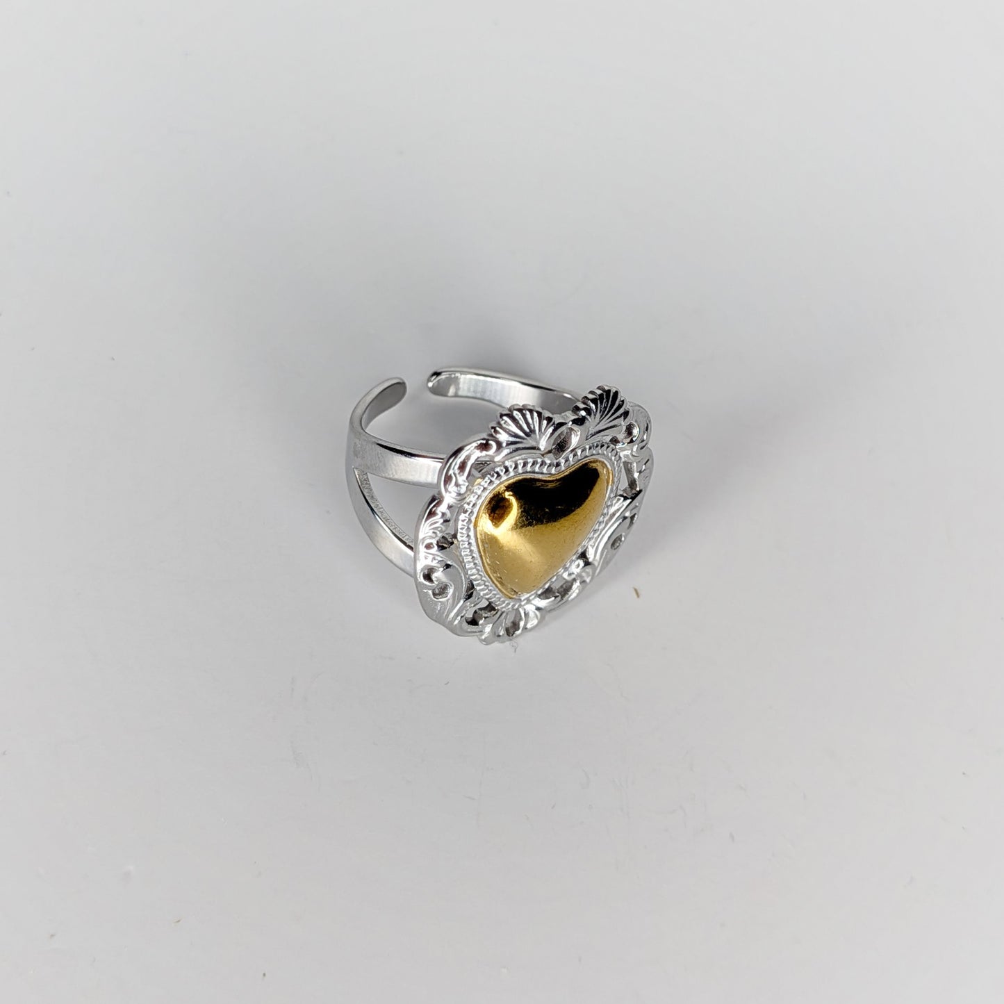 Martiz Gold & Silver Stainless Steel Adjustable Ring (Anillo)