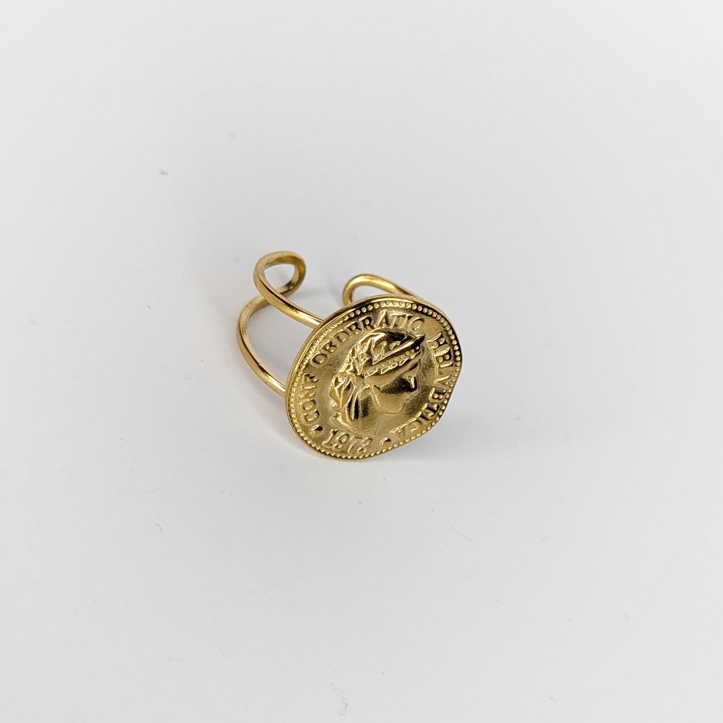 Vicky Gold Coin Ring (Anillo Ajustable)