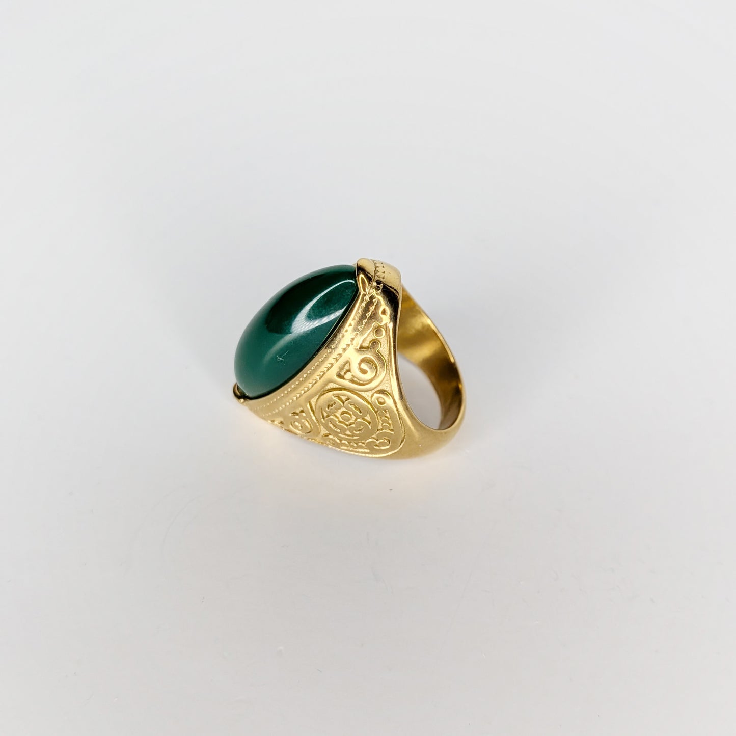 Monze Green Stainless Steel Ring (Anillo)