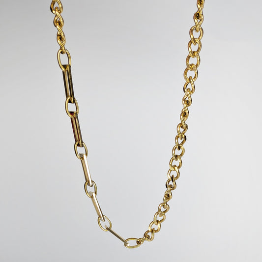 Samantha Stainless Steel Mixed Link Necklace (Collar)