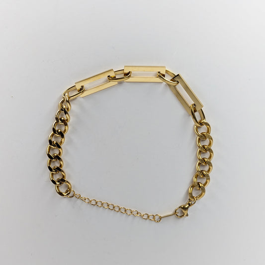 Samantha Stainless Steel Mixed Link Bracelet (Pulsera)