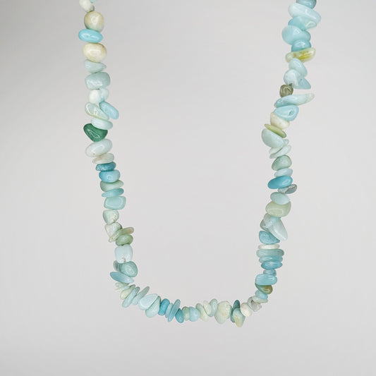 Ramona Aqua Chip Stone Necklace (Collar)