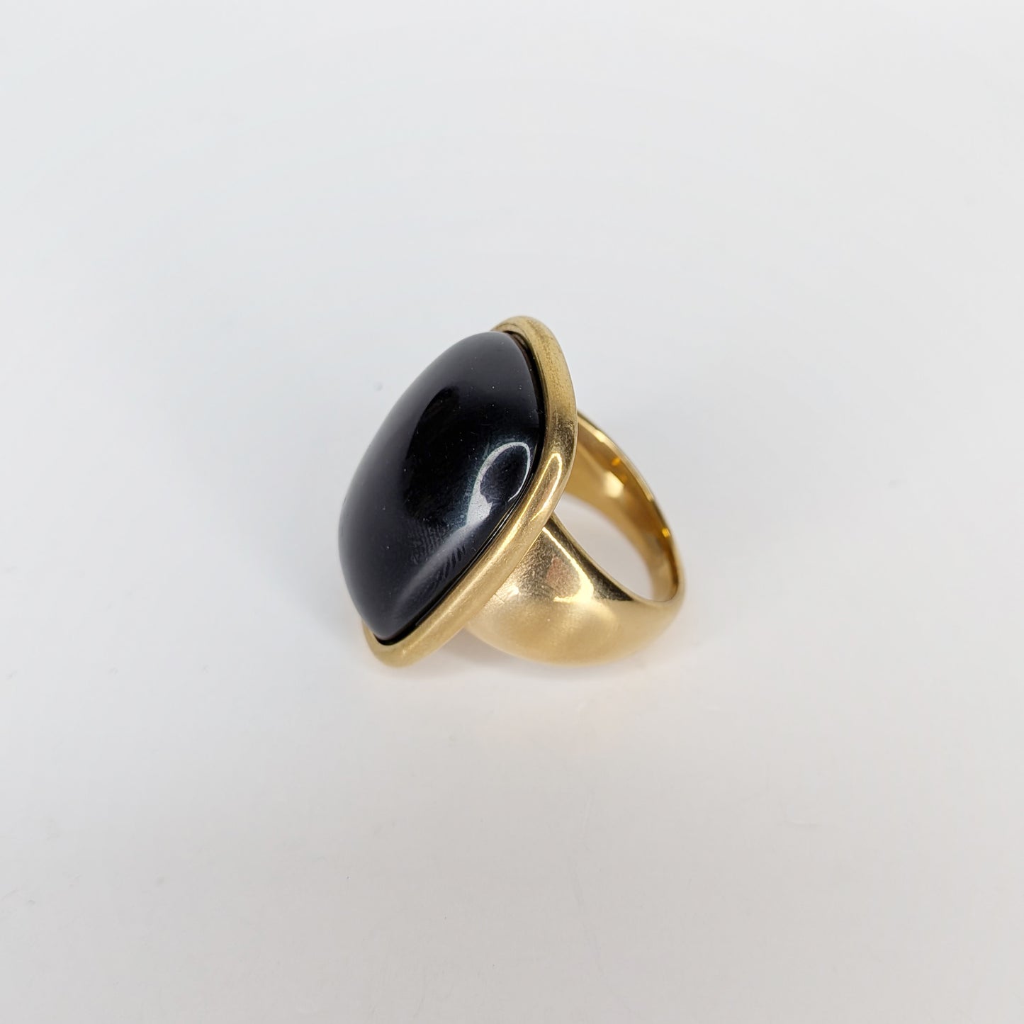 Charito Black Stainless Steel Statement Ring (Anillo)