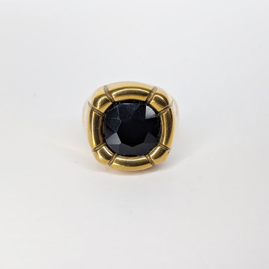 Azucena Black Stainless Steel Ring (Anillo)