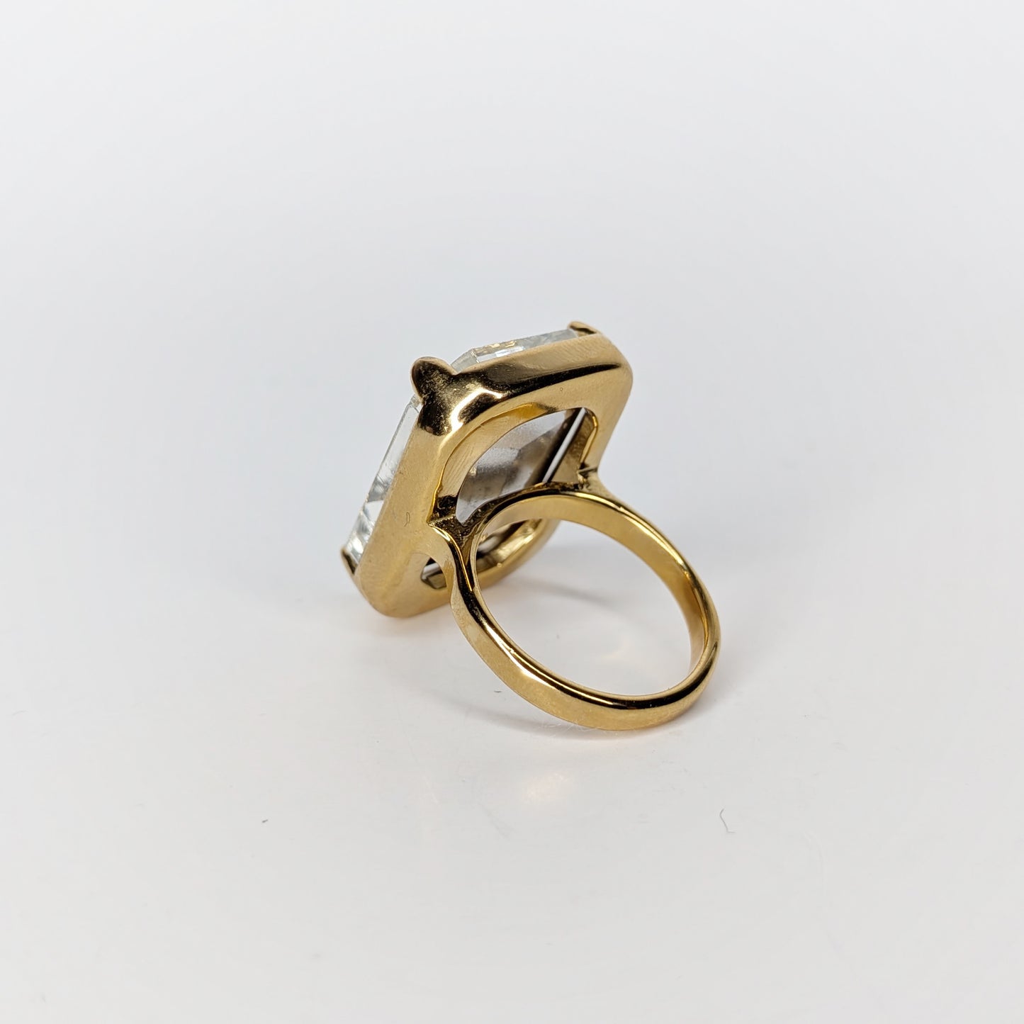 Clear Stainless Steel Statement Ring (Anillo)