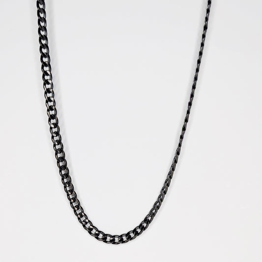 Cuquis Black Stainless Steel Chain Necklace (Collar)