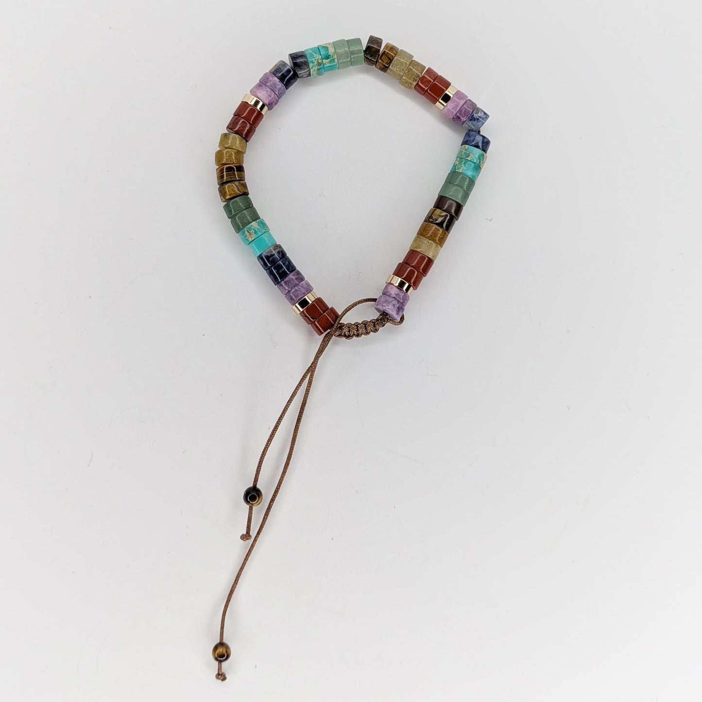 Eva María Natural Stone Adjustable Bracelet (Pulsera))