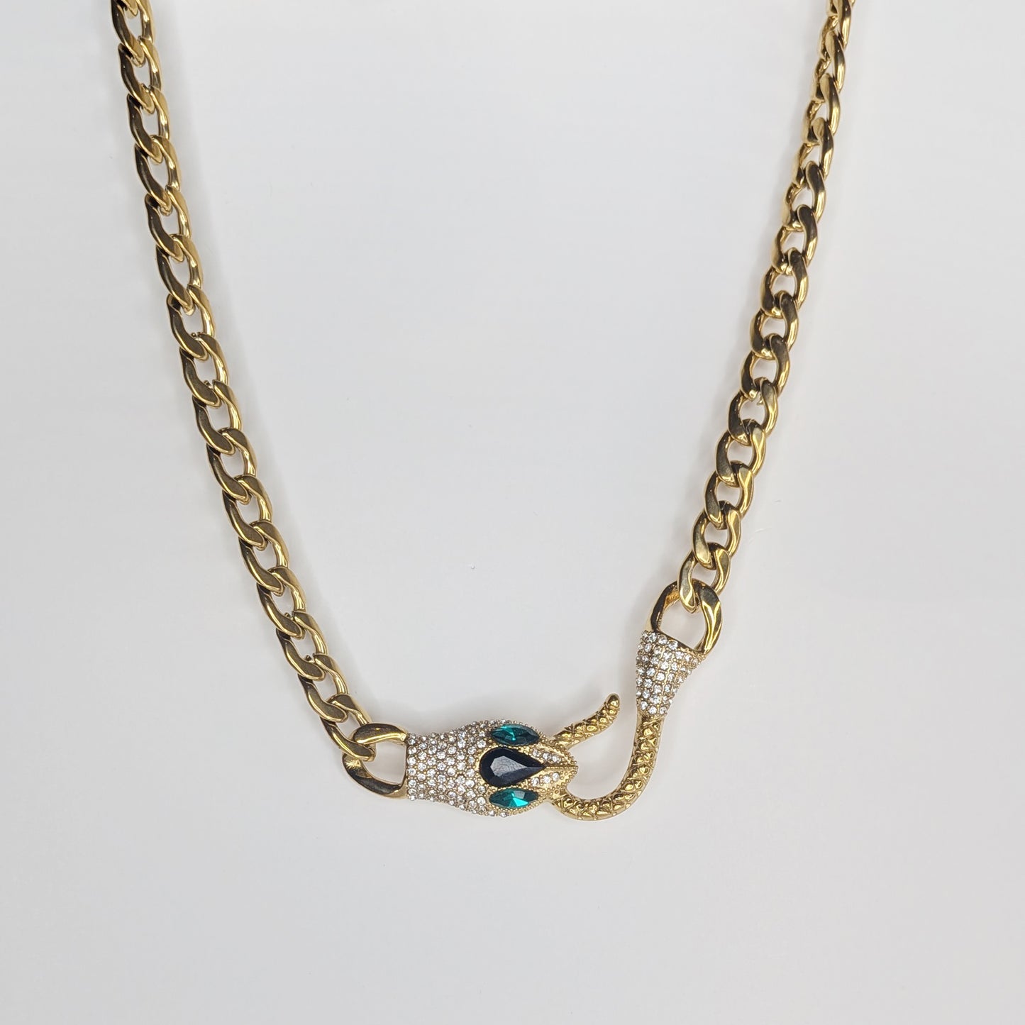 Debora Gold Plated Stainless Steel Snake Necklace (Collar)