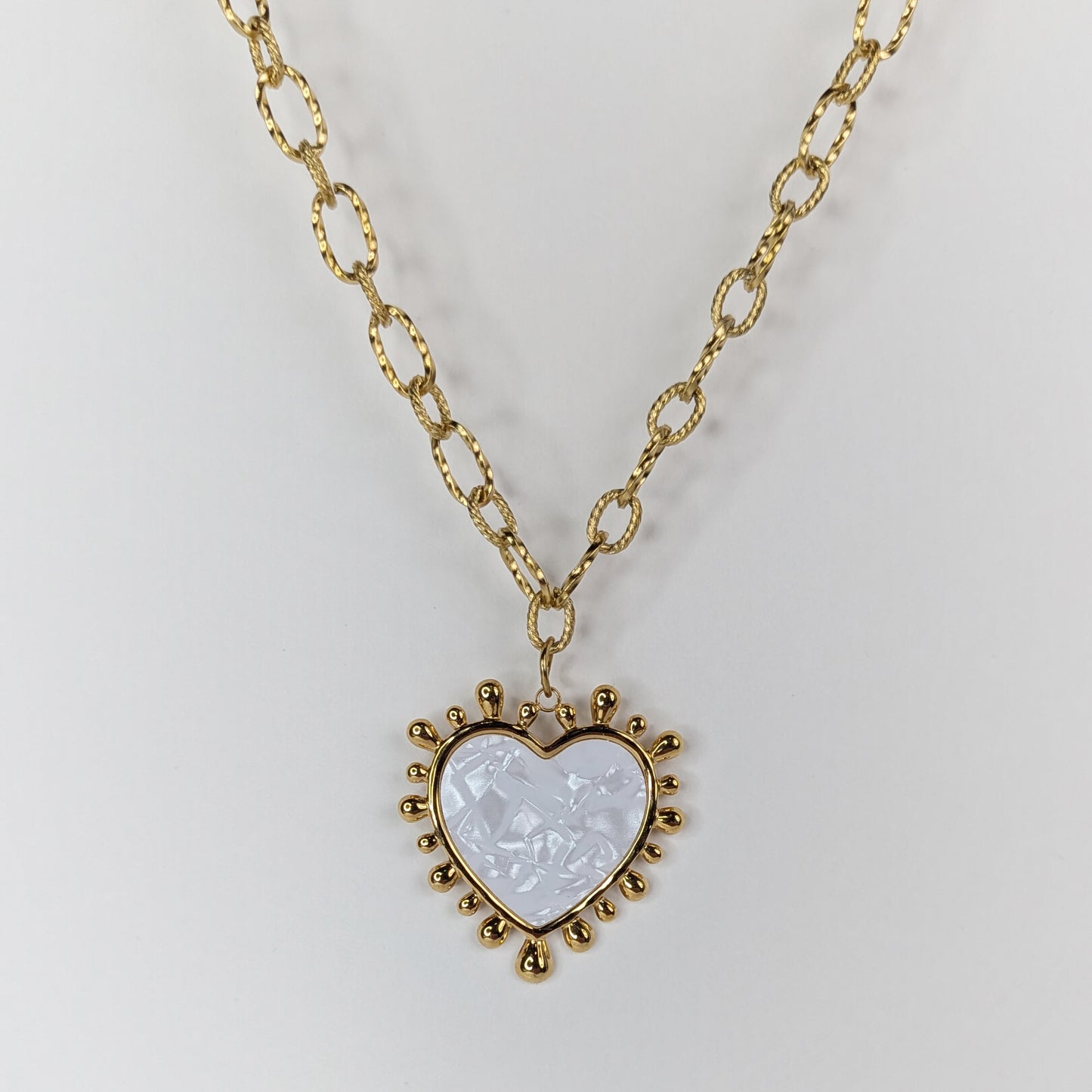 Marjorie Stainless Steel Heart Necklace (Collar)